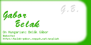 gabor belak business card