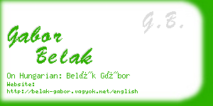 gabor belak business card